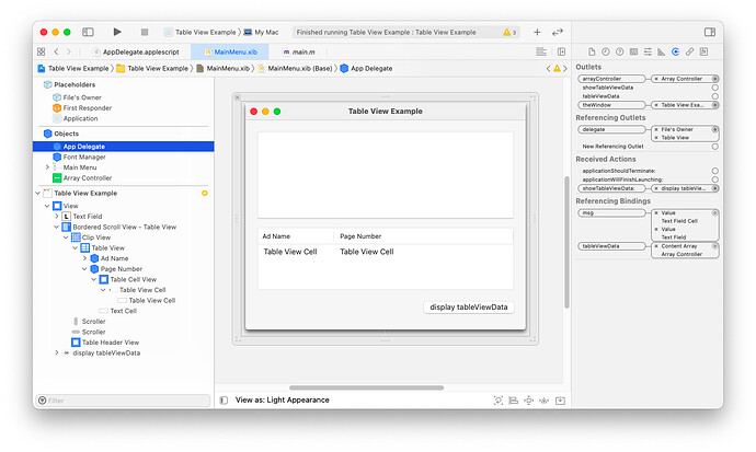 App Delegate Connections