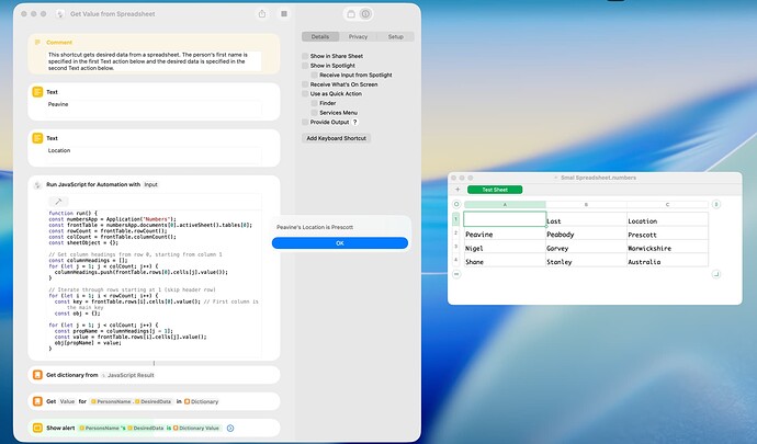 Get Value from Spreadsheet