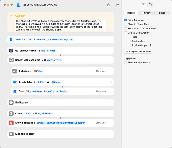 Shortcuts Backup by Folder