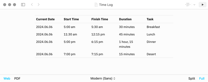 Log Time 2