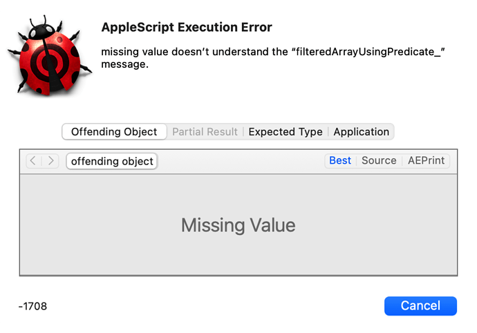 Error Screenshot