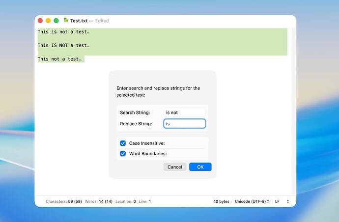 Shortcut Dialog