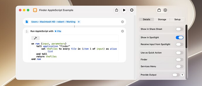 Finder AppleScript Example