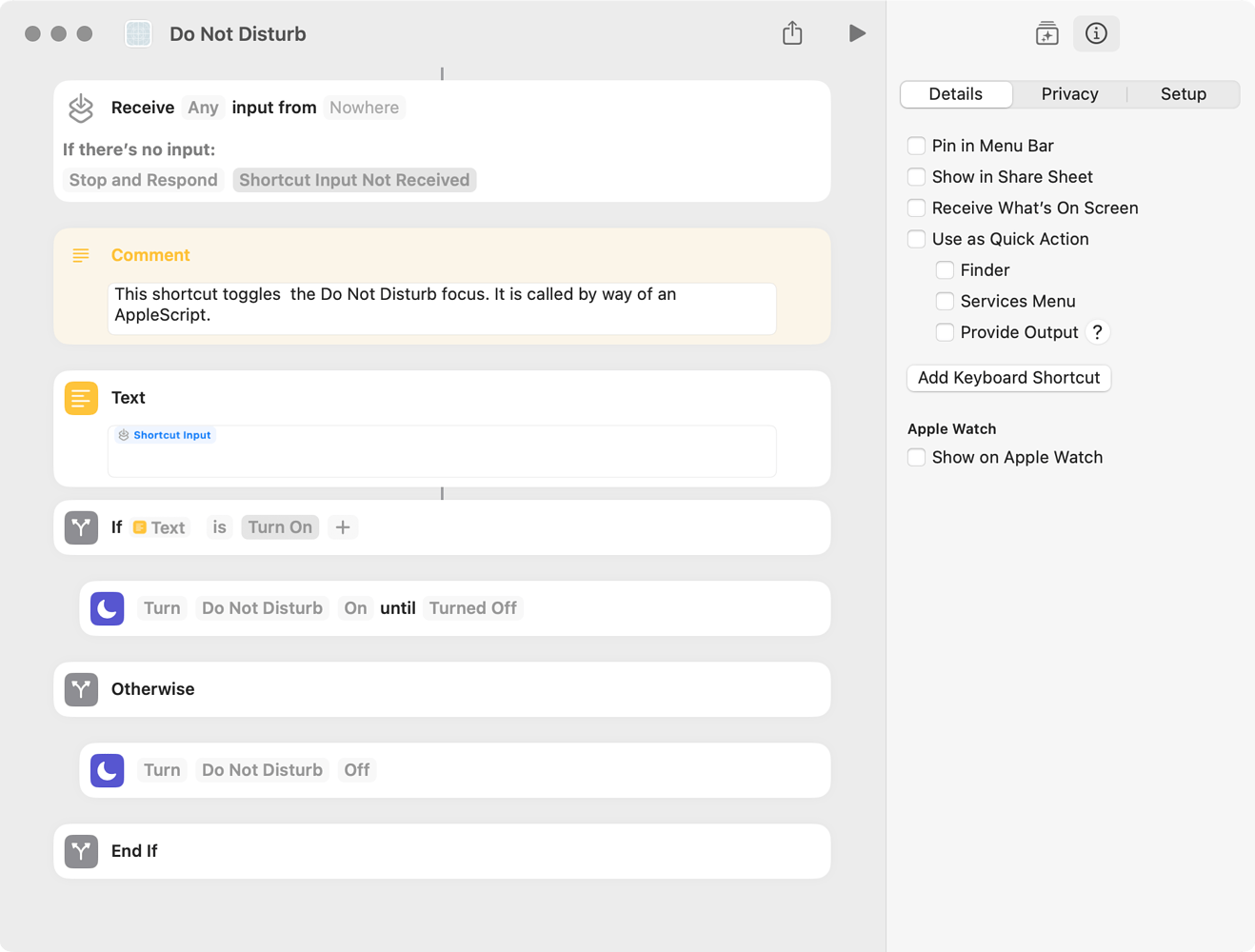 Creating an AppleScript script that can interact with the systems Do ...