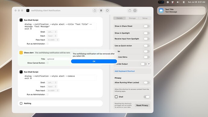 Persistent Notification