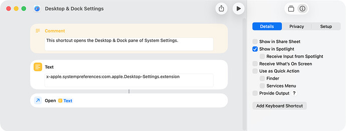 Desktop & Dock Settings