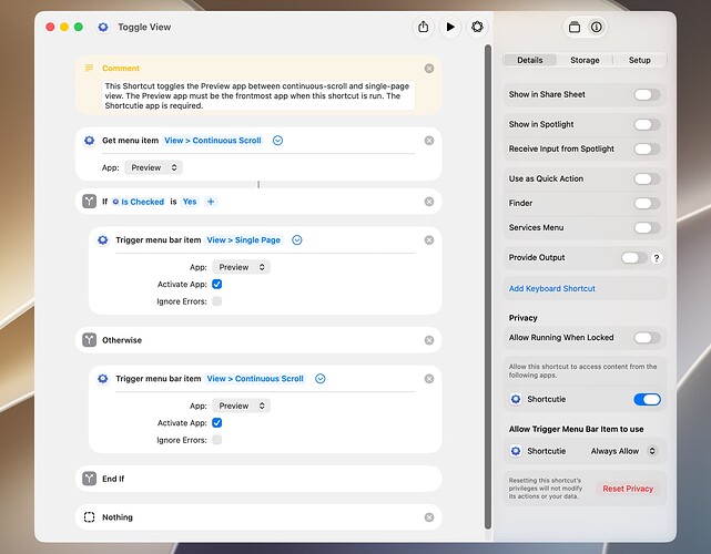 Toggle Preview View