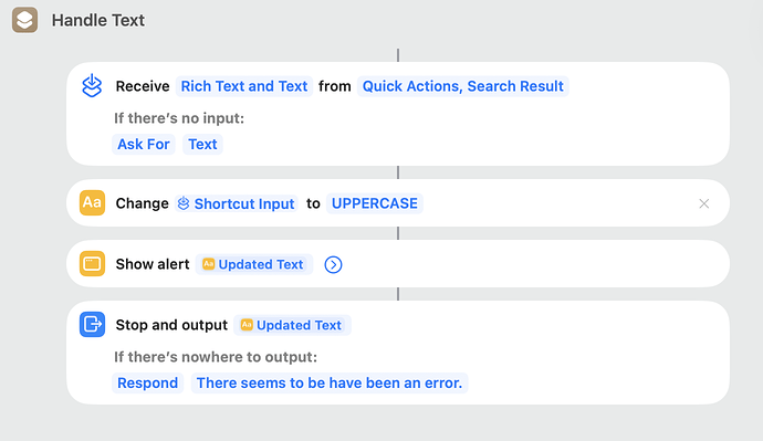 Handle Text Shortcut