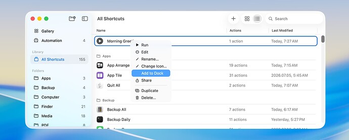 Add to Dock