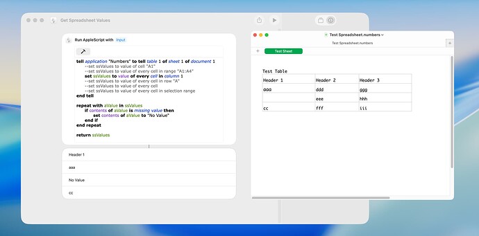 Get Spreadsheet Values