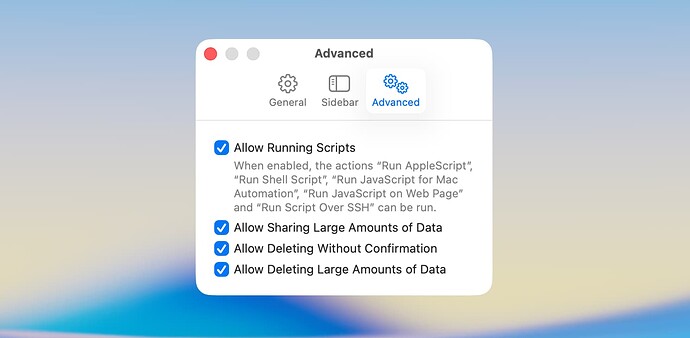 Shortcuts App Setting