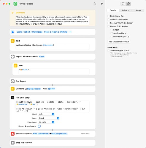 Rsync Folders