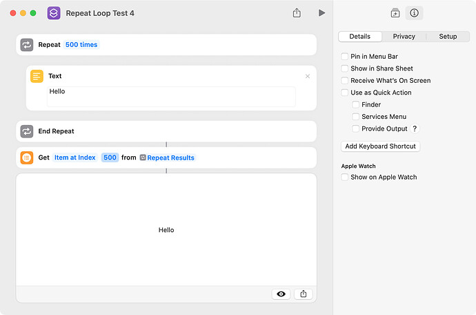 Repeat Loop Test 1