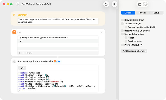 Get Value at Path and Cell
