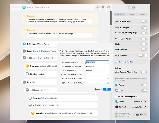 Create Blank Disk Image