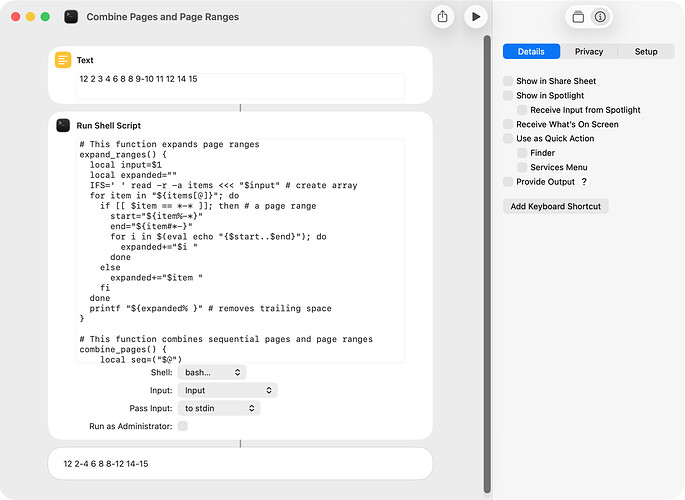 Combine Pages and Page Ranges
