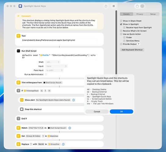 Spotlight Quick Keys