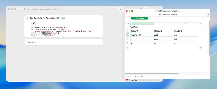 Set Spreadsheet Value with JavaScript