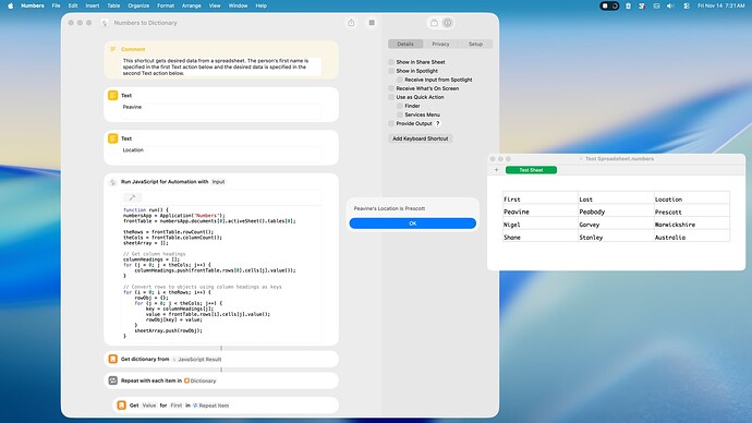Numbers to Dictionary
