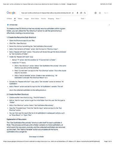 Recursive Shortcut