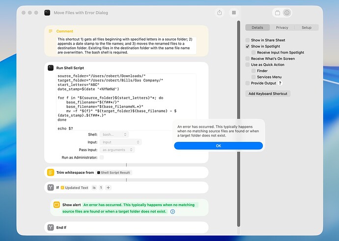 Move Files with Error Dialog