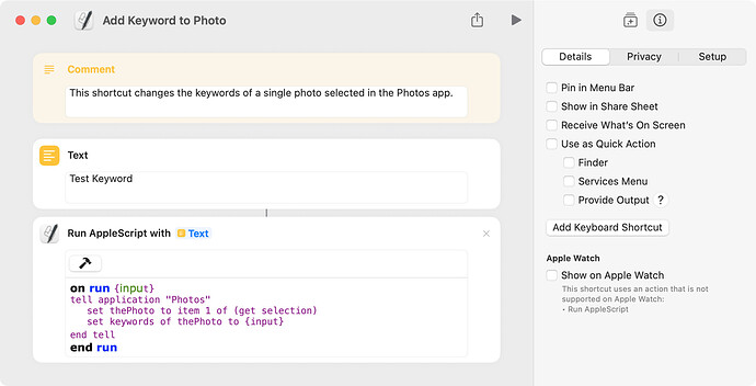 Add Keyword to Photo