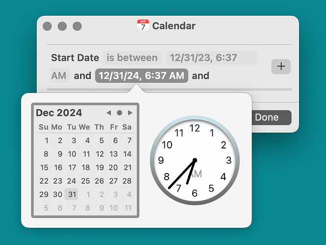 Calendar Dialog