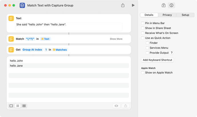 Match Text with Capture Group