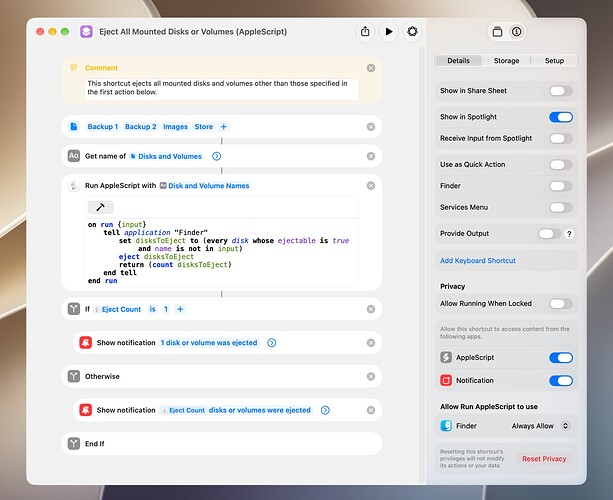 Eject All Mounted Disks or Volumes (AppleScript)