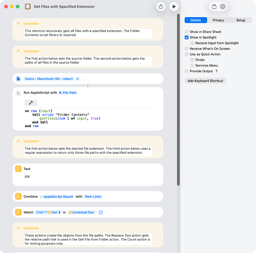 Get Files with Specified Extension